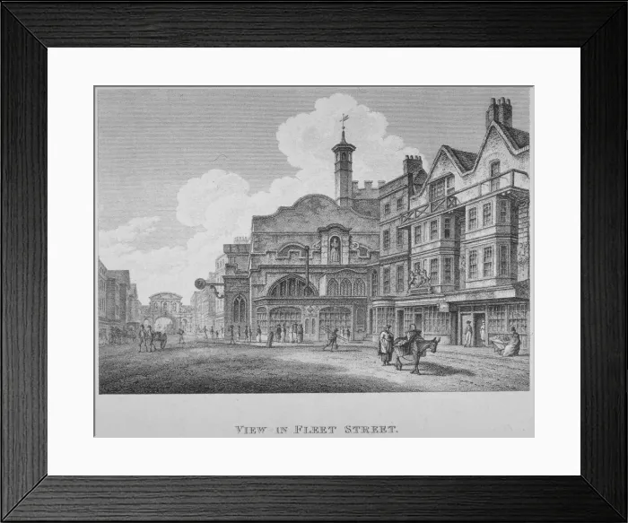 Framed Print : Fleet Street, City of London, 1800. Artist: William Watts Framed Print : Fleet Street, City of London, 1800. Artist: William Watts