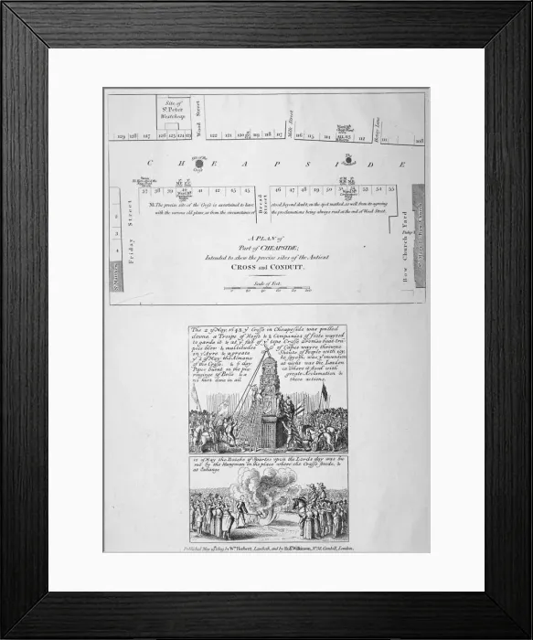 Framed Print : Cheapside, City of London, 1809 Framed Print : Cheapside, City of London, 1809