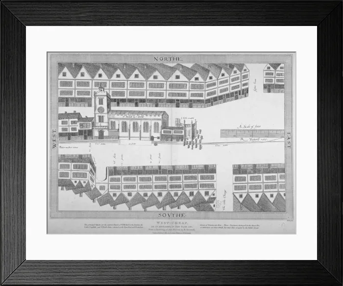 Framed Print : Cheapside, City of London, 1585 (1814). Artist: Bartholomew Howlett Framed Print : Cheapside, City of London, 1585 (1814). Artist: Bartholomew Howlett