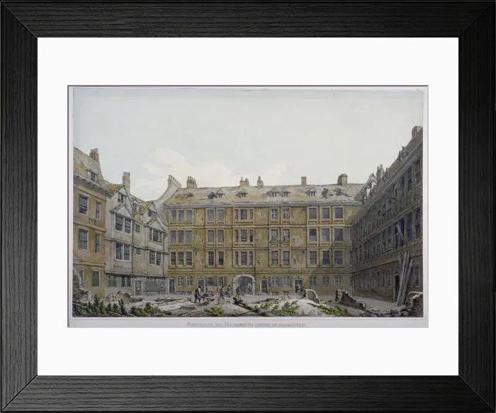 Framed Print : Furnivals Inn, City of London, 1818. Artist: Robert Blemmell Schnebbelie Framed Print : Furnivals Inn, City of London, 1818. Artist: Robert Blemmell Schnebbelie