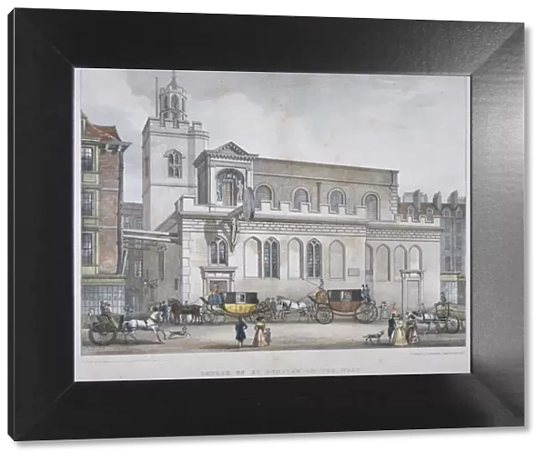 Church of St Dunstan in the West, Fleet Street, City of London, 1829. Artist: W Ganci