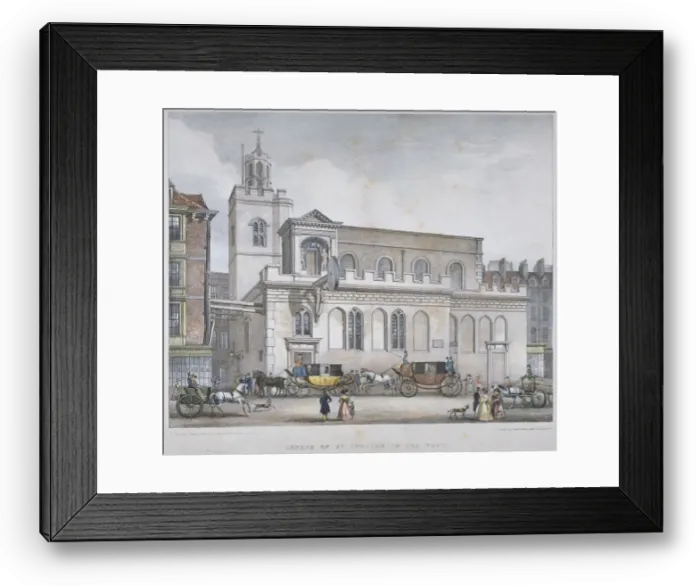 Framed Print : Church of St Dunstan in the West, Fleet Street, City of London, 1829. Artist: W Ganci Framed Print : Church of St Dunstan in the West, Fleet Street, City of London, 1829. Artist: W Ganci