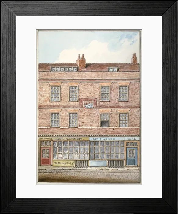 Framed Print : Buildings occupying the former site of the Boars Head Tavern, Eastcheap, City of London, 1800 Framed Print : Buildings occupying the former site of the Boars Head Tavern, Eastcheap, City of London, 1800