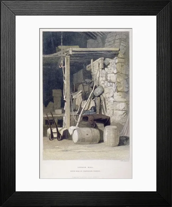 Framed Print : Fore Street, City of London, 1851. Artist Framed Print : Fore Street, City of London, 1851. Artist