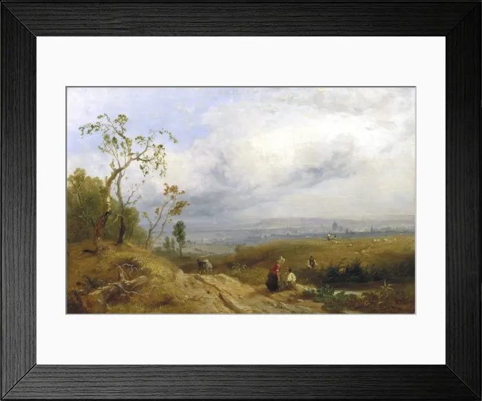 Framed Print : A Peep at the Metropolis from Hampstead Heath, 1841. Artist: James Baker Pyne Framed Print : A Peep at the Metropolis from Hampstead Heath, 1841. Artist: James Baker Pyne