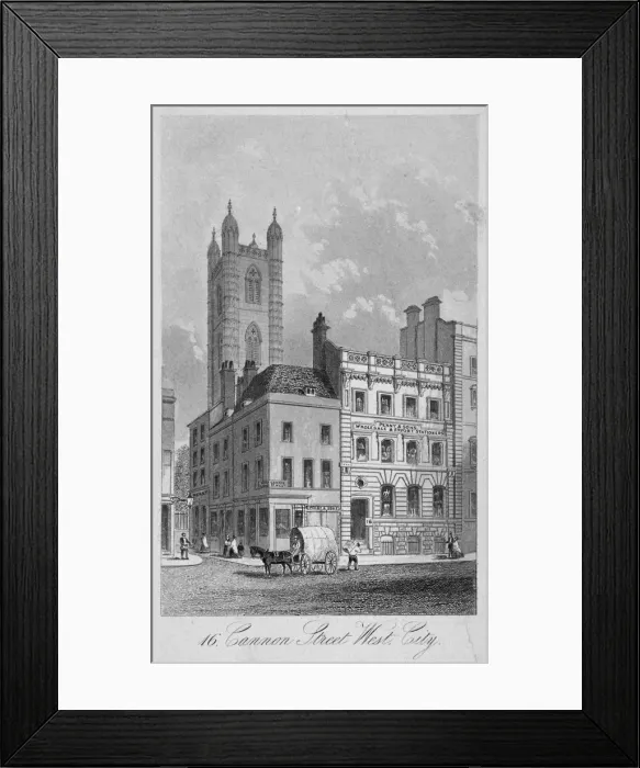 Framed Print : Cannon Street West, City of London, 1860 Framed Print : Cannon Street West, City of London, 1860