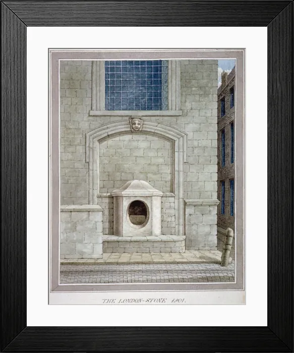 Framed Print : The London Stone, Cannon Street, City of London, 1801 Framed Print : The London Stone, Cannon Street, City of London, 1801