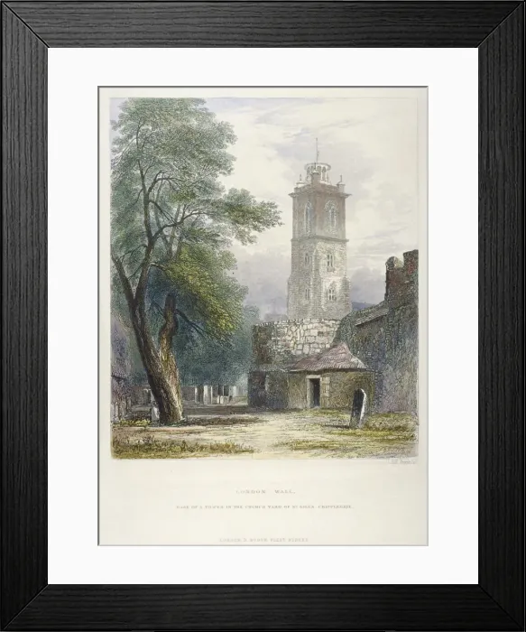 Framed Print : Church of St Giles without Cripplegate, City of London, 1851. Artist: John Wykeham Archer Framed Print : Church of St Giles without Cripplegate, City of London, 1851. Artist: John Wykeham Archer