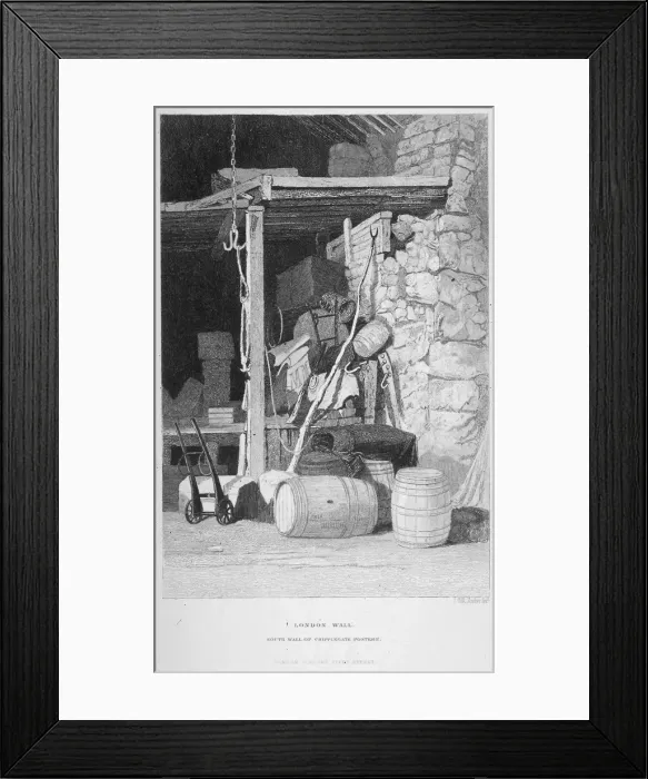 Framed Print : Fore Street, City of London, 1851. Artist Framed Print : Fore Street, City of London, 1851. Artist