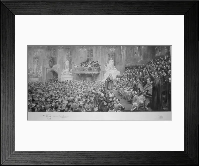 Framed Print : The City Imperial Volunteers in the Guildhall, City of London, 1900 (1902) Framed Print : The City Imperial Volunteers in the Guildhall, City of London, 1900 (1902)