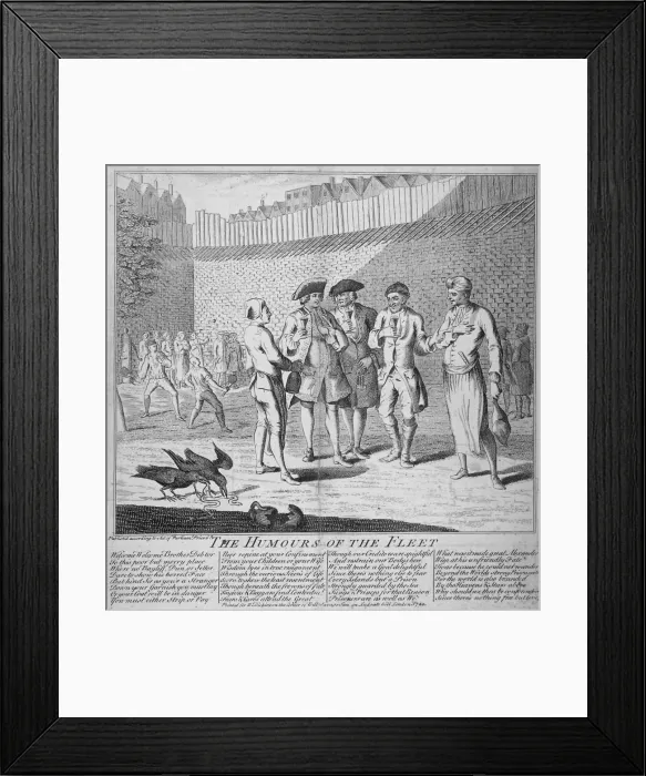 Framed Print : Humours of the Fleet Prison, 1749 Framed Print : Humours of the Fleet Prison, 1749