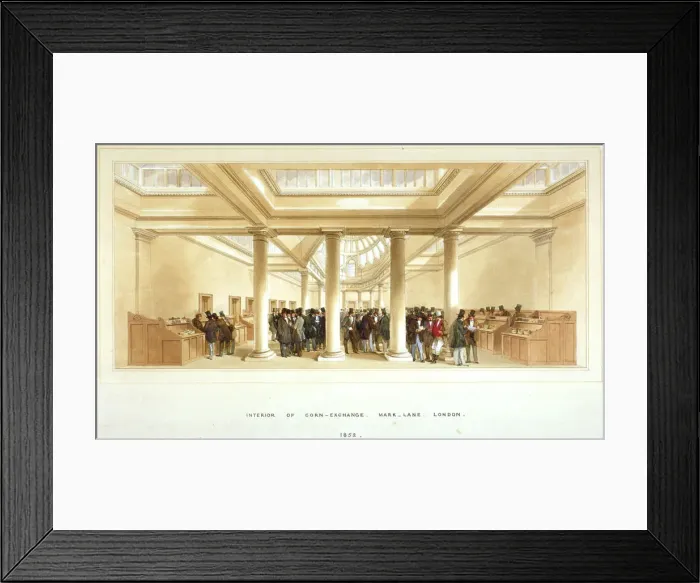 Framed Print : Interior of the Corn Exchange, Mark Lane, City of London, 1852 Framed Print : Interior of the Corn Exchange, Mark Lane, City of London, 1852