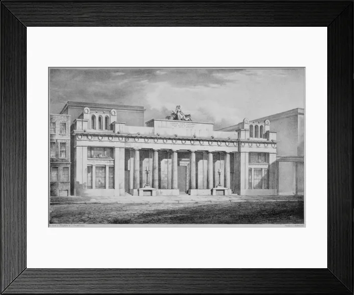 Framed Print : Corn Exchange, Mark Lane, City of London, 1827. Artist: V Bartholomew Framed Print : Corn Exchange, Mark Lane, City of London, 1827. Artist: V Bartholomew