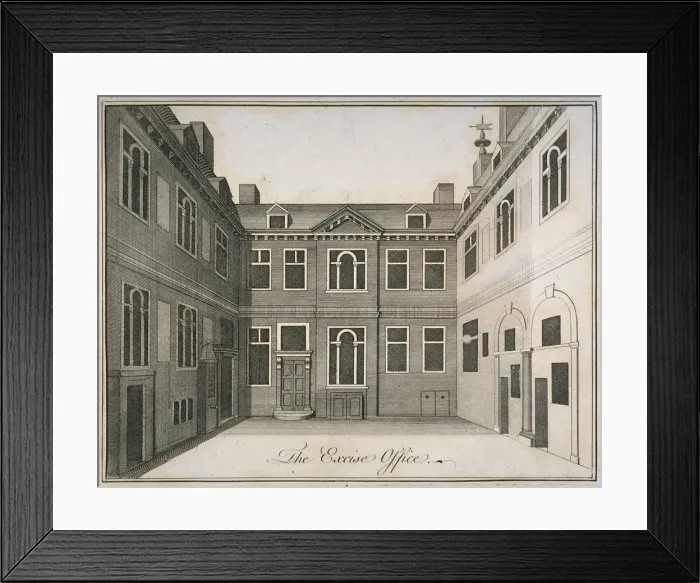 Framed Print : Inner courtyard of the Excise Office, Old Broad Street, City of London, 1800. Artist Framed Print : Inner courtyard of the Excise Office, Old Broad Street, City of London, 1800. Artist