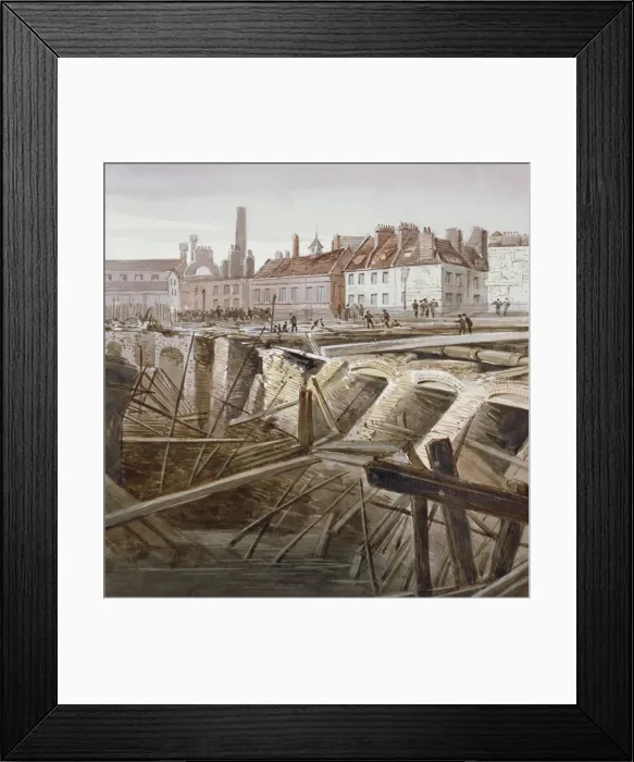 Framed Print : An accident near Coppice Row, Farringdon Street, City of London, 1862 Framed Print : An accident near Coppice Row, Farringdon Street, City of London, 1862