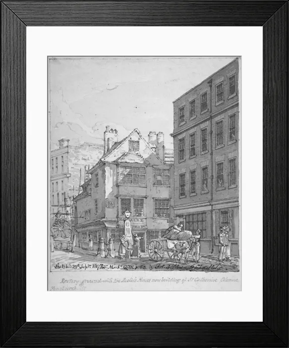 Framed Print : St Katherine Coleman Rectory, Fenchurch Street, City of London, 1817 Framed Print : St Katherine Coleman Rectory, Fenchurch Street, City of London, 1817