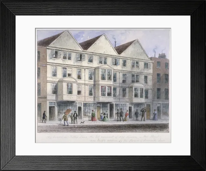 Framed Print : Fetter Lane, City of London, 1855. Artist: Thomas Hosmer Shepherd Framed Print : Fetter Lane, City of London, 1855. Artist: Thomas Hosmer Shepherd