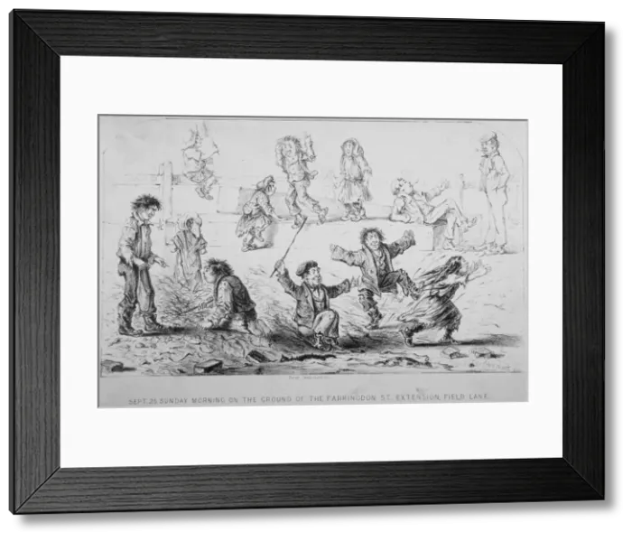 Framed Print : Sunday morning on the ground of the Farringdon Street extension, Field Lane, City of London Framed Print : Sunday morning on the ground of the Farringdon Street extension, Field Lane, City of London