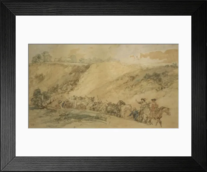 Framed Print : Army Waggons in a Ravine, c1837-1897. Artist Framed Print : Army Waggons in a Ravine, c1837-1897. Artist