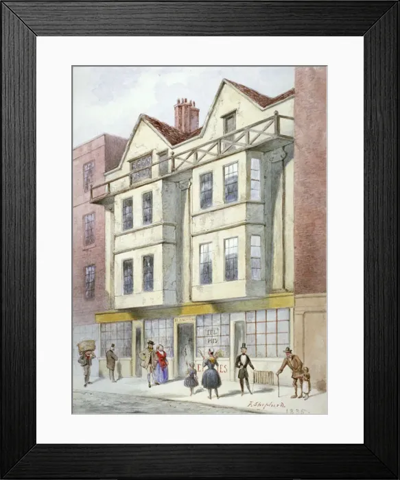 Framed Print : Blanchards premises, Fleet Street, City of London, 1835 Framed Print : Blanchards premises, Fleet Street, City of London, 1835
