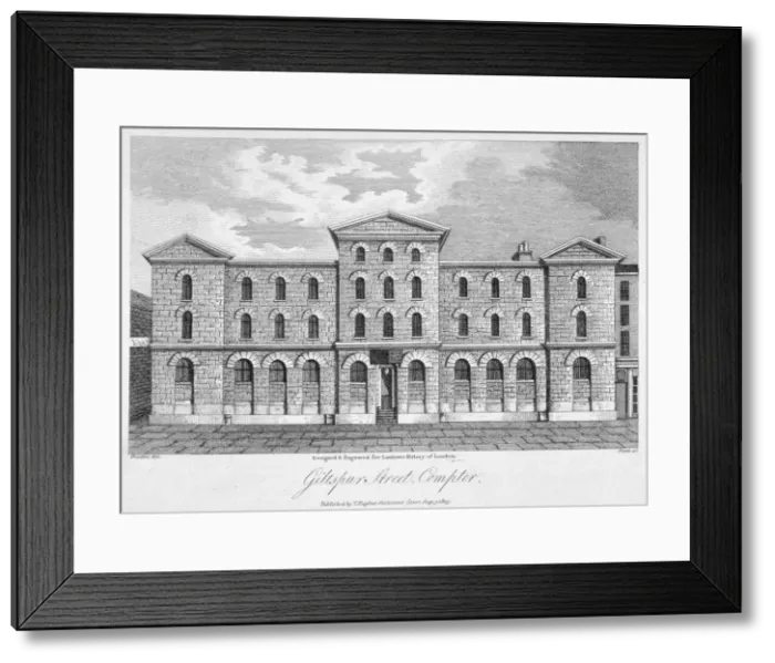 Framed Print : Giltspur Street Compter, City of London, 1805. Artist: H Owen Framed Print : Giltspur Street Compter, City of London, 1805. Artist: H Owen
