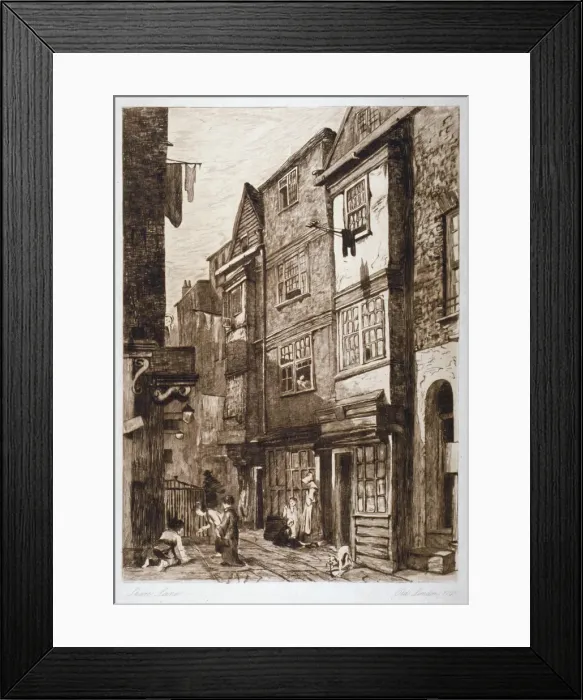 Framed Print : Great Shire Lane, City of London, 1793 Framed Print : Great Shire Lane, City of London, 1793