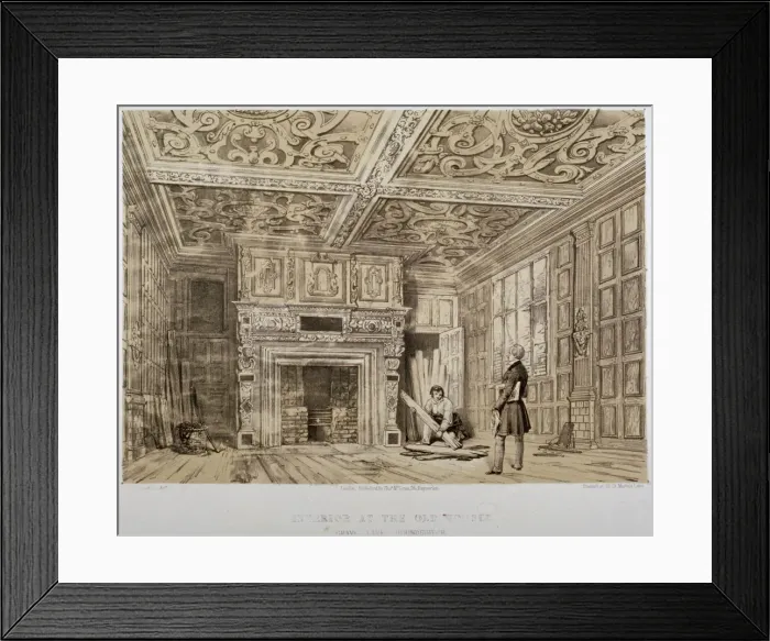 Framed Print : Interior of the Old House, Gravel Lane, City of London, 1840 Framed Print : Interior of the Old House, Gravel Lane, City of London, 1840
