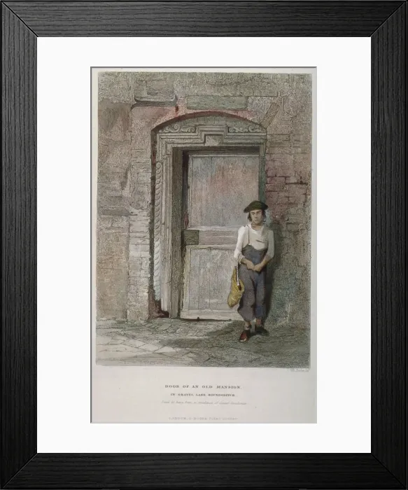 Framed Print : Door of an old mansion in Gravel Lane, City of London, 1851. Artist: John Wykeham Archer Framed Print : Door of an old mansion in Gravel Lane, City of London, 1851. Artist: John Wykeham Archer