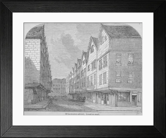 Framed Print : View of Great Winchester Street, City of London, 1850 Framed Print : View of Great Winchester Street, City of London, 1850