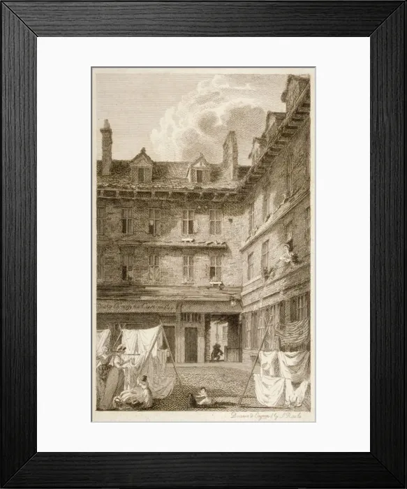 Framed Print : Green Arbour Court, Old Bailey, City of London, 1803. Artist: Samuel Rawle Framed Print : Green Arbour Court, Old Bailey, City of London, 1803. Artist: Samuel Rawle