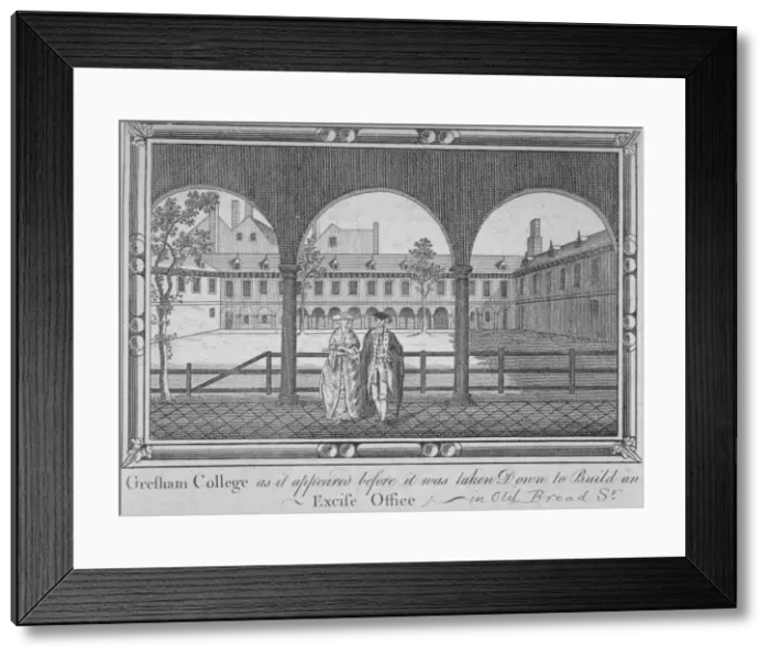 Framed Print : Gresham College, City of London, 1760 Framed Print : Gresham College, City of London, 1760