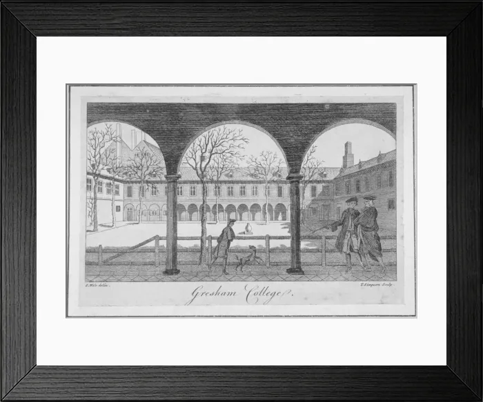 Framed Print : Gresham College, City of London, 1766 Framed Print : Gresham College, City of London, 1766