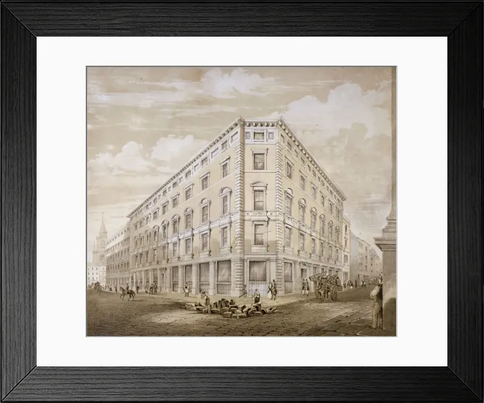 Framed Print : Gresham Street, City of London, 1840. Artist Framed Print : Gresham Street, City of London, 1840. Artist