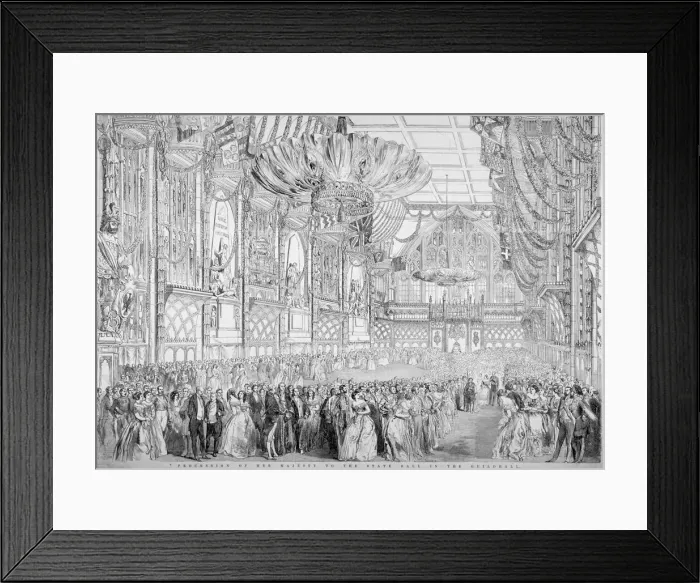 Framed Print : Procession of Queen Victoria to the State Ball in the Guildhall, City of London, 1851 Framed Print : Procession of Queen Victoria to the State Ball in the Guildhall, City of London, 1851