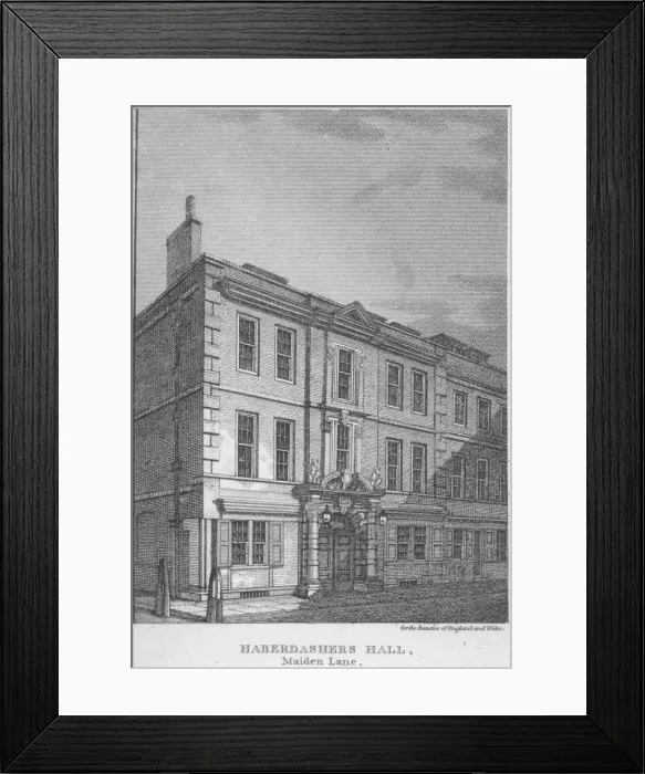 Framed Print : Haberdashers Hall, City of London, 1811. Artist: William Angus Framed Print : Haberdashers Hall, City of London, 1811. Artist: William Angus