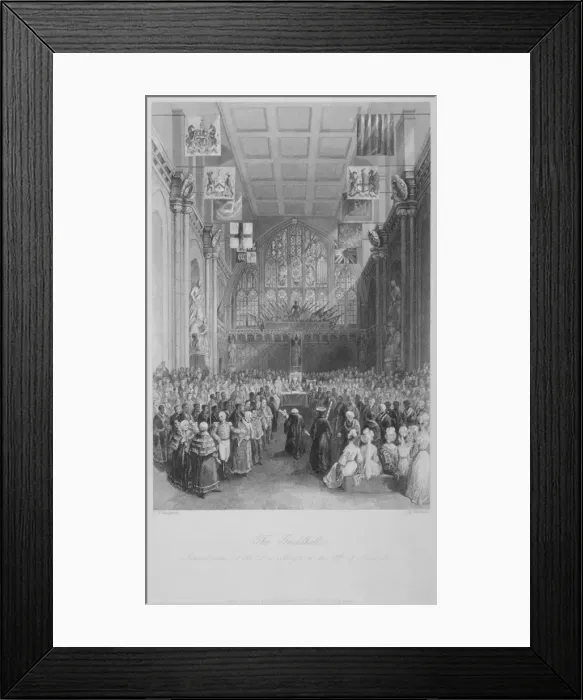 Framed Print : Installation of the Lord Mayor of London at the Guildhall, City of London, 1838. Artist Framed Print : Installation of the Lord Mayor of London at the Guildhall, City of London, 1838. Artist