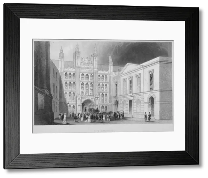 Framed Print : The Guildhall, City of London, 1847. Artist Framed Print : The Guildhall, City of London, 1847. Artist