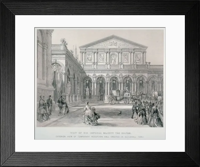Framed Print : Visit of Abd-ul-Aziz, Sultan of Turkeys to the Guildhall, City of London, 1867 Framed Print : Visit of Abd-ul-Aziz, Sultan of Turkeys to the Guildhall, City of London, 1867