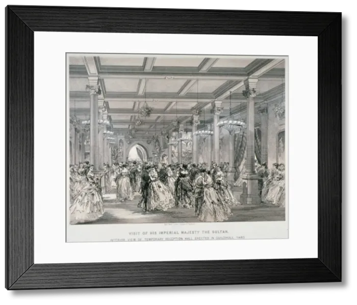 Framed Print : Reception for the Sultan of Turkey, Guildhall, City of London, 1867 Framed Print : Reception for the Sultan of Turkey, Guildhall, City of London, 1867