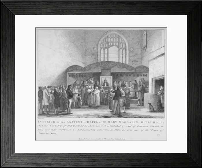 Framed Print : Interior of the Guildhall Chapel, City of London, 1817. Artist: M Springsguth Framed Print : Interior of the Guildhall Chapel, City of London, 1817. Artist: M Springsguth