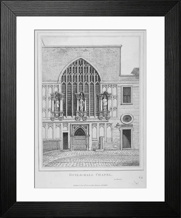 Framed Print : Guildhall Chapel, City of London, 1800 Framed Print : Guildhall Chapel, City of London, 1800