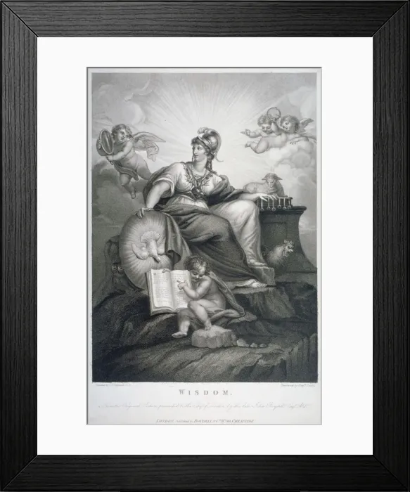 Framed Print : Wisdom, 1794. Artist: Benjamin Smith Framed Print : Wisdom, 1794. Artist: Benjamin Smith