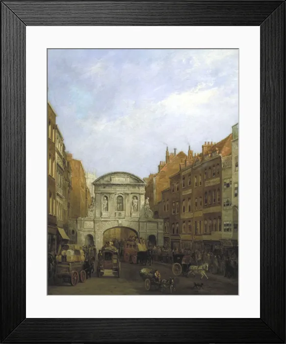 Framed Print : Temple Bar from the Strand, London, 1873. Artist Framed Print : Temple Bar from the Strand, London, 1873. Artist