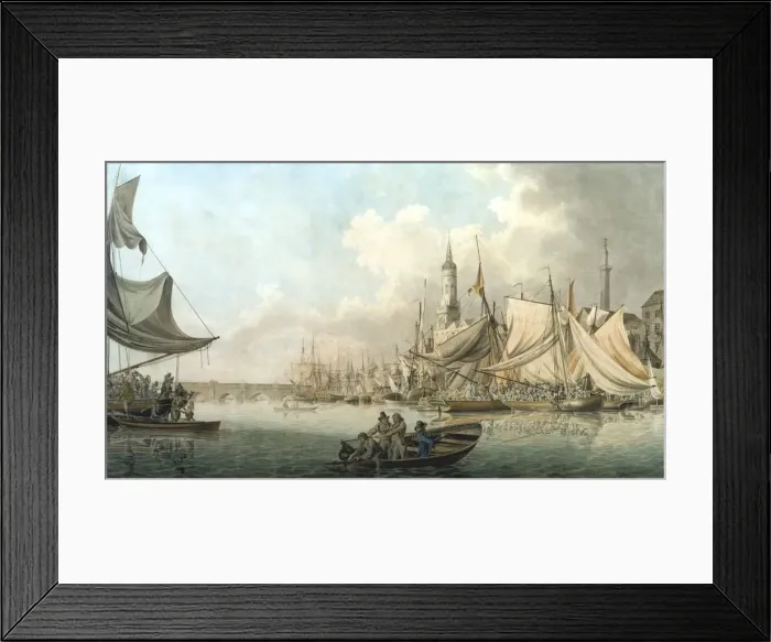 Framed Print : Billingsgate at High Water, 1792. Artist Framed Print : Billingsgate at High Water, 1792. Artist