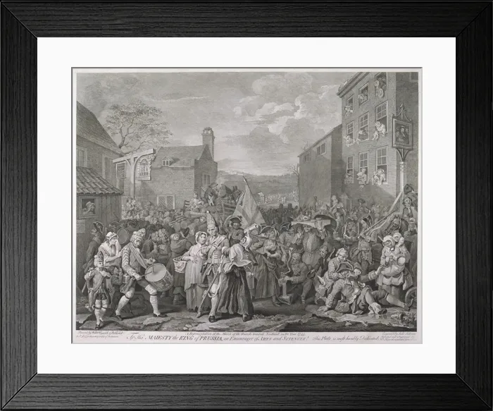 Framed Print : The March to Finchley, 1761. Artist Framed Print : The March to Finchley, 1761. Artist