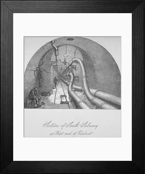 Framed Print : View of the south subway at the west end of Holborn Viaduct, City of London, 1871 Framed Print : View of the south subway at the west end of Holborn Viaduct, City of London, 1871