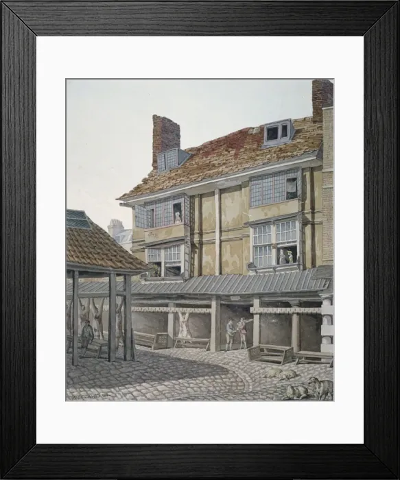 Framed Print : Leadenhall Market, City of London, 1814. Artist Framed Print : Leadenhall Market, City of London, 1814. Artist