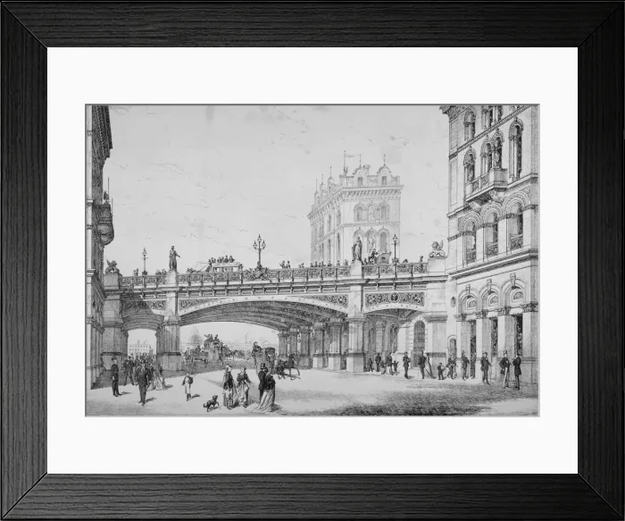 Framed Print : Farringdon Street and Holborn Viaduct, City of London, 1869 Framed Print : Farringdon Street and Holborn Viaduct, City of London, 1869