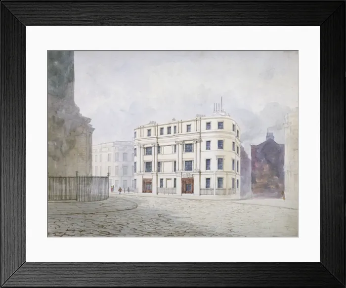 Framed Print : View to the south at the west end of King William Street, City of London, 1850. Artist Framed Print : View to the south at the west end of King William Street, City of London, 1850. Artist