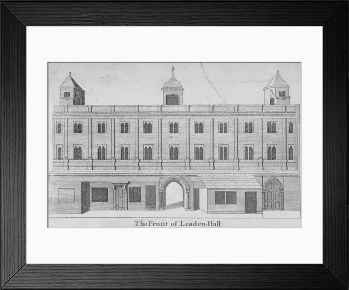 Framed Print : Front of Leadenhall, City of London, 1750 Framed Print : Front of Leadenhall, City of London, 1750